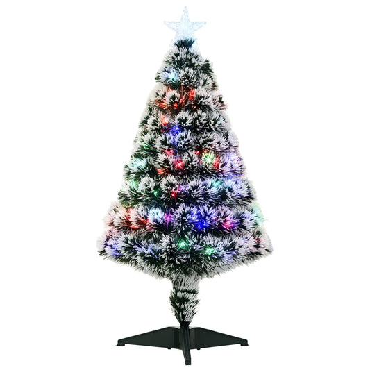 3ft Pre-Lit LED Fiber Optic Christmas Tree, With Stand Pre Lit Christmas Trees Green, White, Multi-color at Gallery Canada