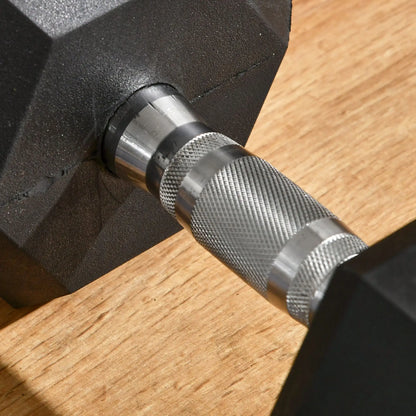 40lbs Rubber Hex Dumbbells, Fitness Training, Black Dumbbells & Barbells at Gallery Canada