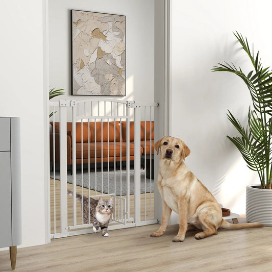 30-41 Inch Extra Wide Pet Gate, Small Door, 42 Inch H, Extension Kit Pet Gates White at Gallery Canada