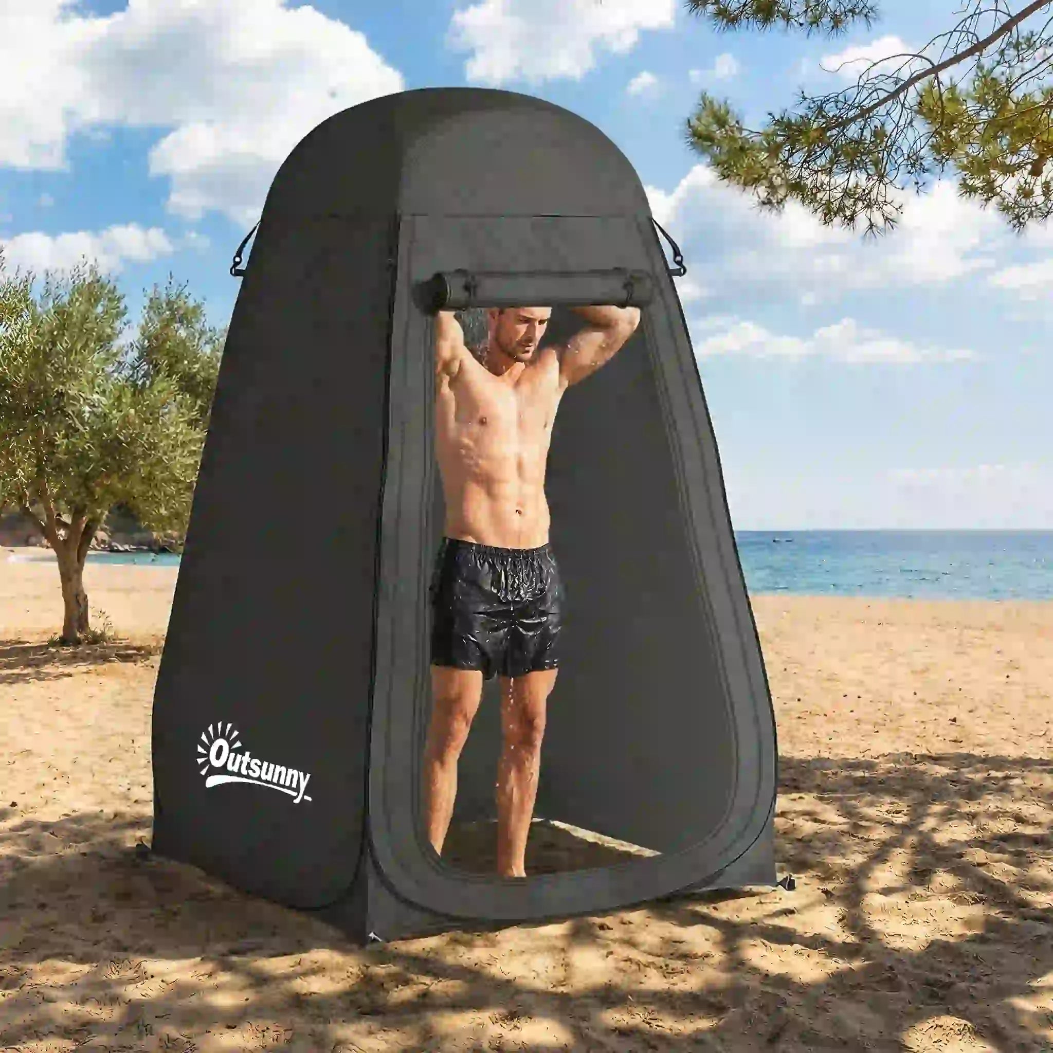 Pop Up Shower Tent, Portable Privacy Room, Black Camping Tents at Gallery Canada