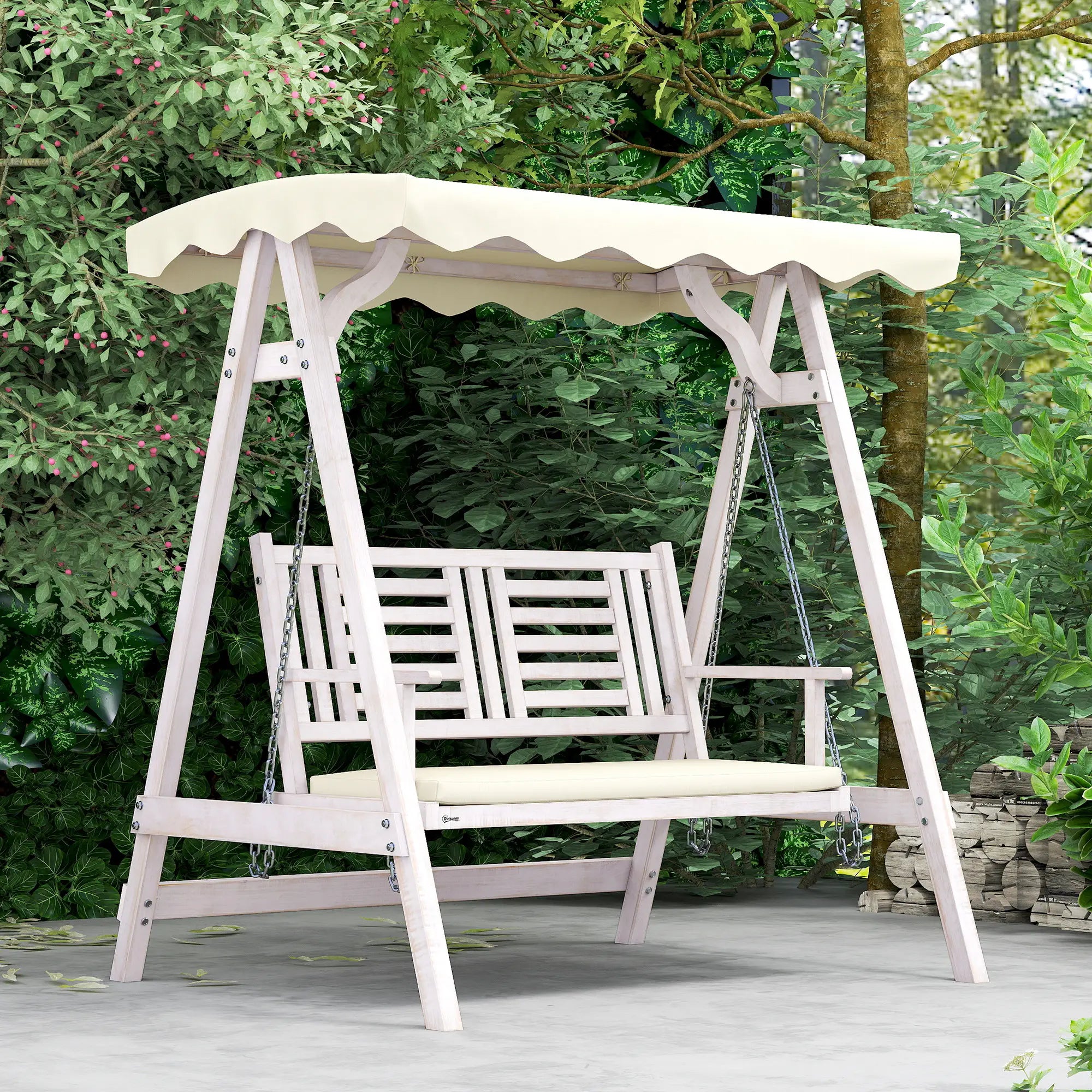 2 Seater Patio Swing With Stand, Canopy & Cushion Patio Swings with Stand at Gallery Canada