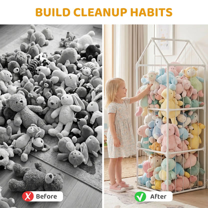 Stuffed Animal Storage Organizer, Waterproof Bottom, 47x47x132cm, no color Baby & Kids Storage at Gallery Canada