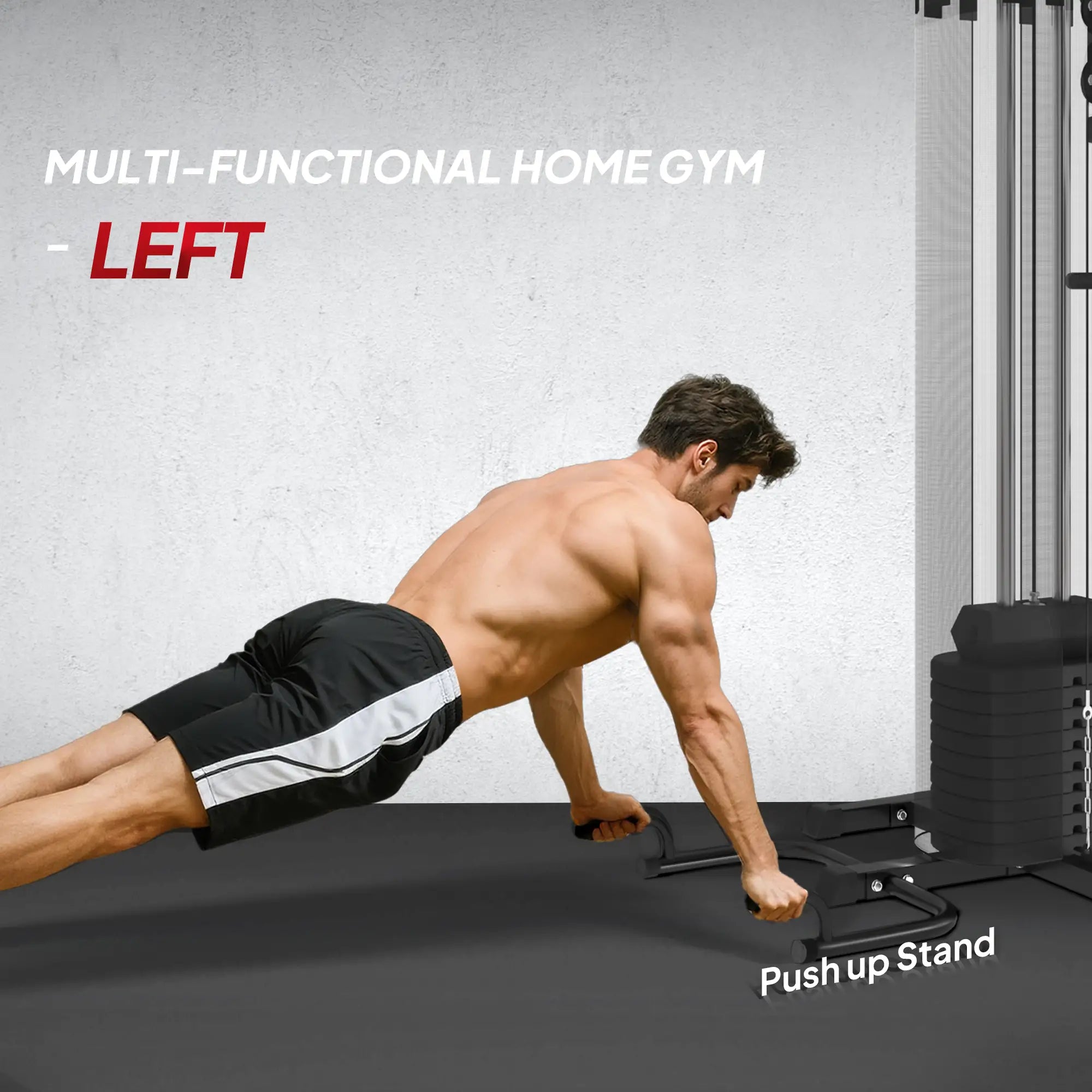 Home Gym Equipment, Workout Station with Bench, Push Up Stand, Dip Station, 99lbs Weights Power Towers at Gallery Canada