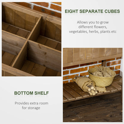 43.25" x 18" x 30" Raised Garden Bed, Wooden Plant Stand, Dark Brown Elevated Garden Beds at Gallery Canada
