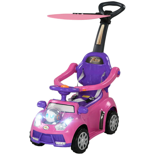 3 in 1 Kids Push Car, Toddler Sliding, Foot to Floor, Pink Push Cars for Toddlers Pink, Black at Gallery Canada