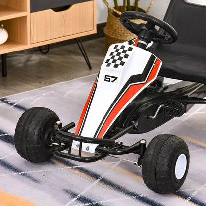 Kids Pedal Go Kart, Adjustable Seat, Plastic Wheels, 3-6 Years Pedal Go Karts for Kids at Gallery Canada