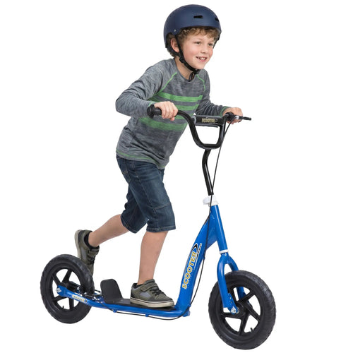 Kids Scooter Bike, 12'' Tire, for 5-12 Year Old, Blue