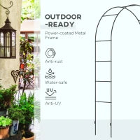 7.9FT Metal Garden Arch Trellis, Outdoor Arbor for Climbing Plants Trellises at Gallery Canada