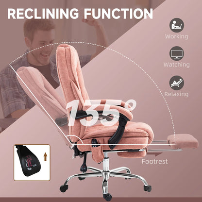 Massage Office Chair, Reclining Computer Chair, Adjustable Height, Pink Massage Chairs at Gallery Canada