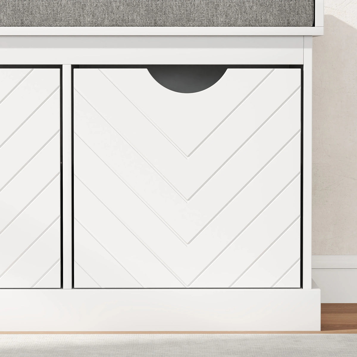 Shoe Storage Bench, 3 Drawers, Padded Seat, White Shoe Storage Cabinets & Racks at Gallery Canada