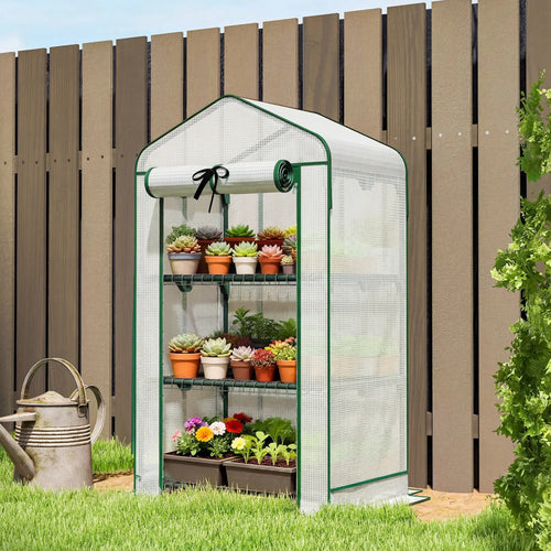 Mini Greenhouse With Screen Roof, 27.6