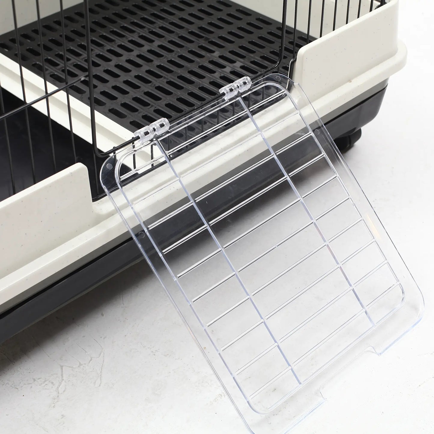 45"H 4-Level Rabbit Hutch, Universal Wheels, Slide-Out Tray, Black Houses & Habitats at Gallery Canada