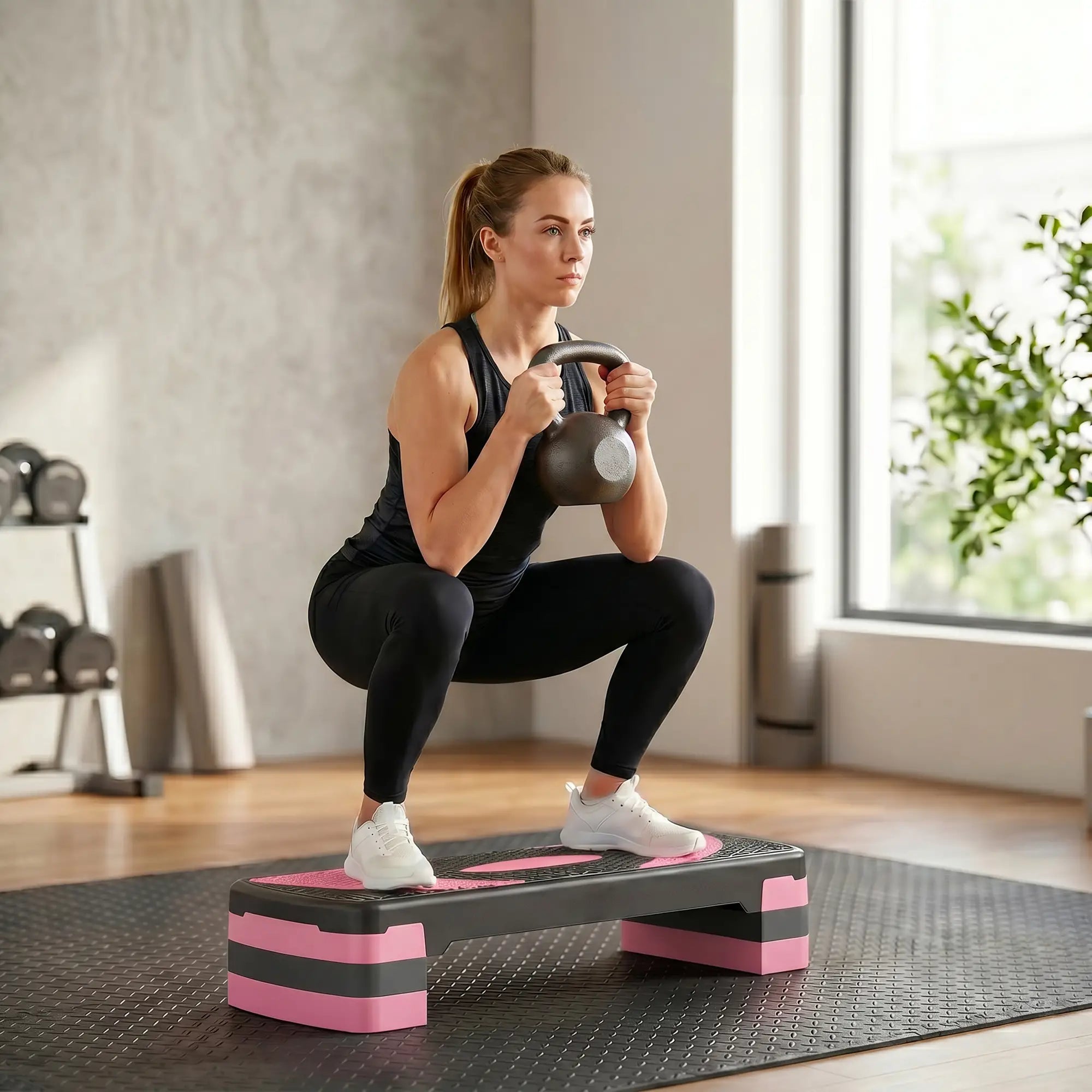 Adjustable Aerobic Stepper, Exercise Platform, 4