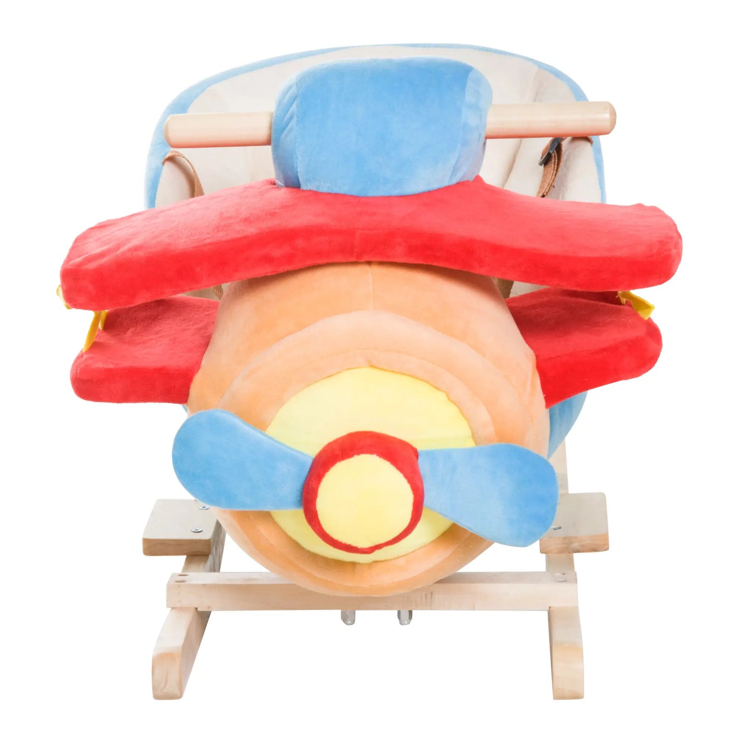 Wooden Rocking Horse Plane, Plush Seat, Sound, Red Rocking Horses at Gallery Canada