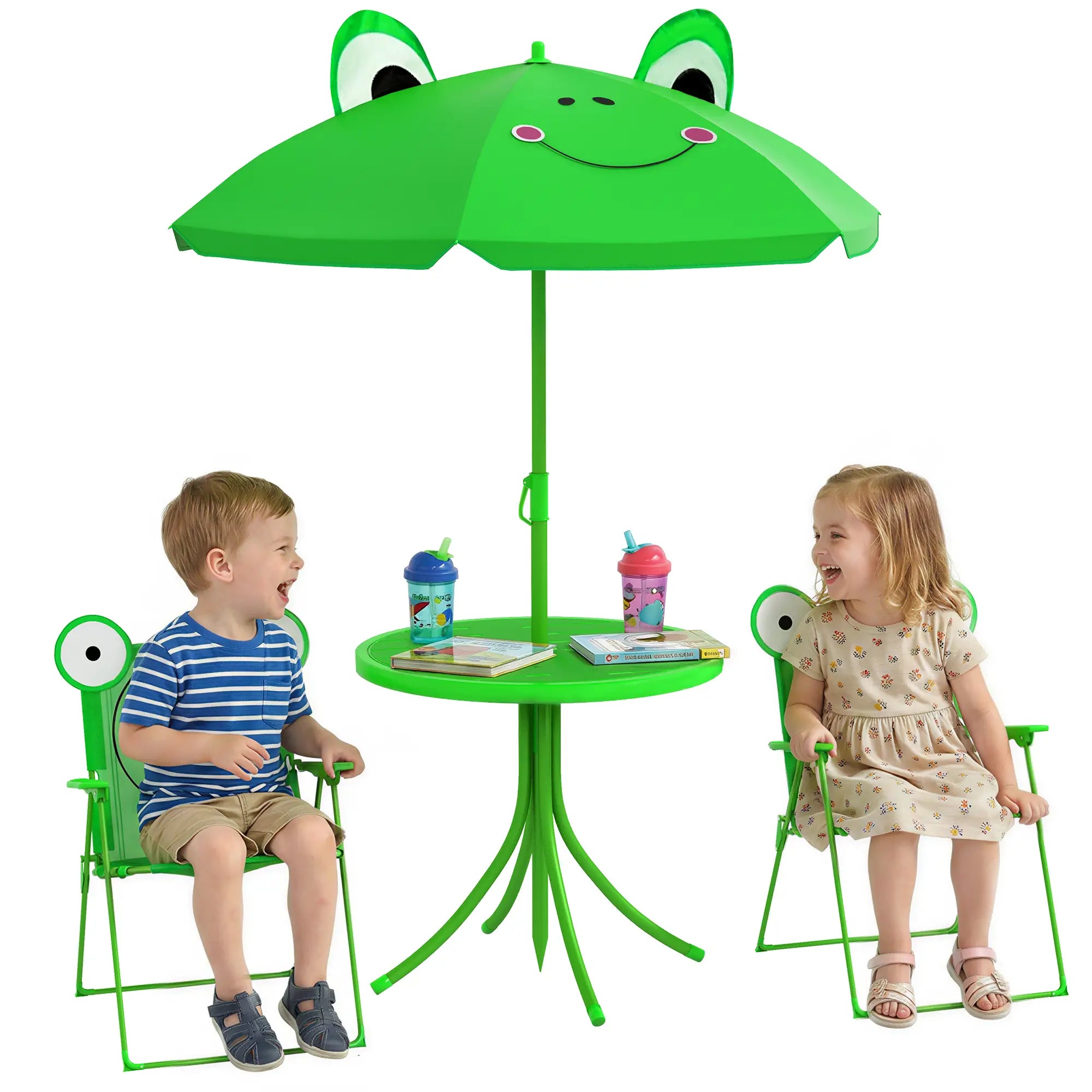 Kids Folding Picnic Table Set, Outdoor Garden, Green Kids Outdoor Furniture Green at Gallery Canada