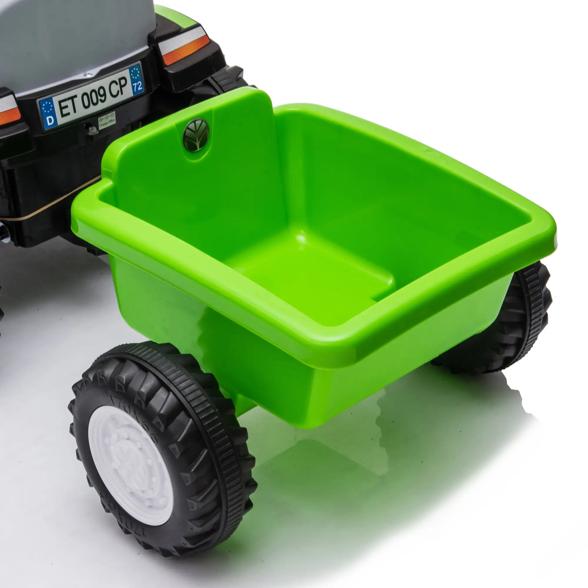 Kids Ride On Tractor, 6V Electric Vehicle with Detachable Trailer, Green Electric Toy Cars at Gallery Canada