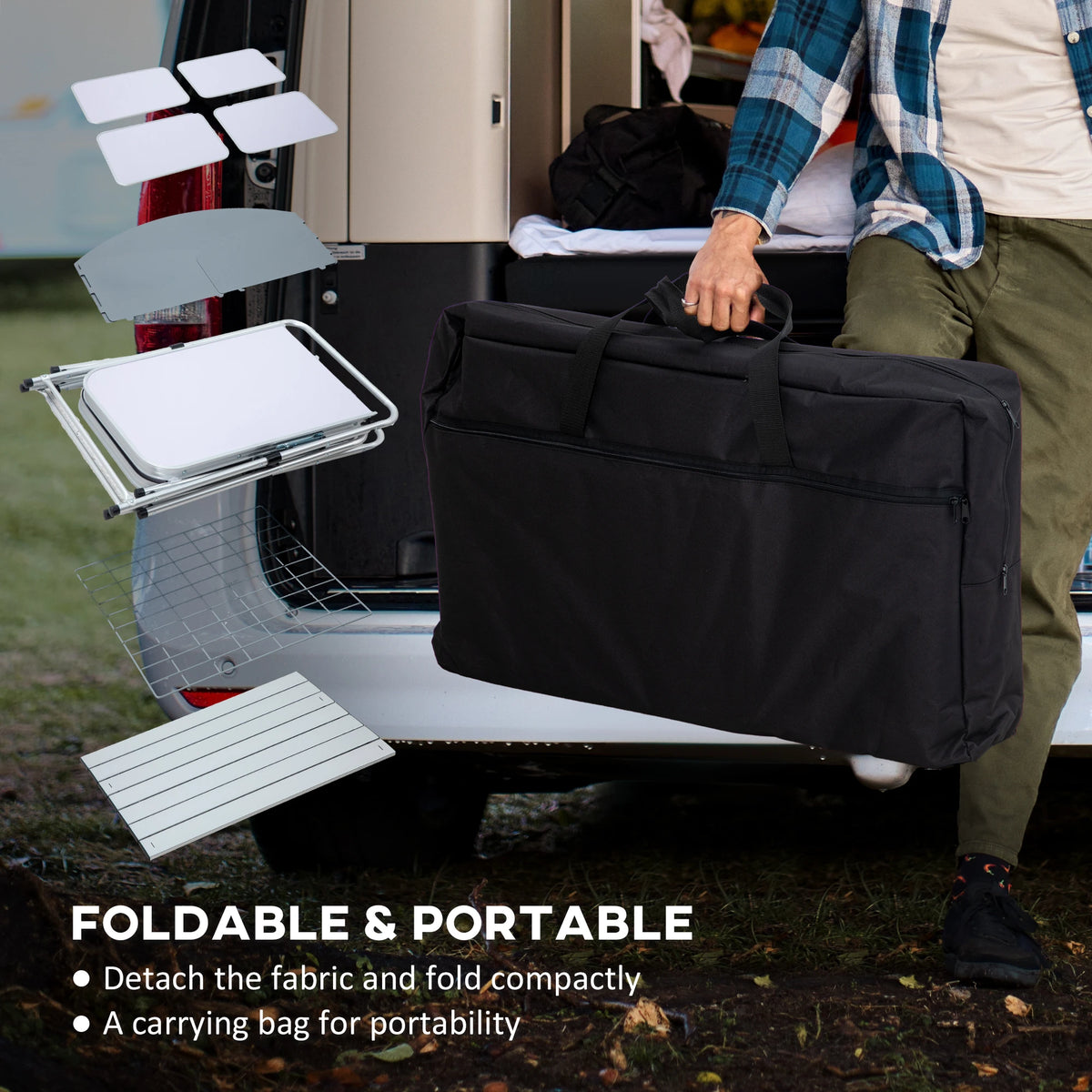 Aluminum Camping Table, Folding Kitchen with Windshield, Bag, Aluminum Picnic Tables & Camping Chairs at Gallery Canada
