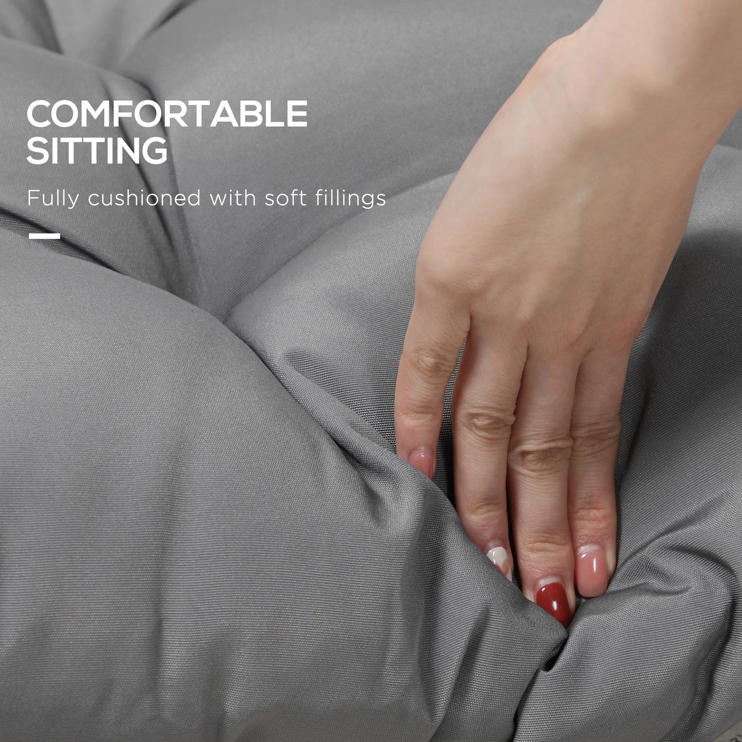 Patio Bench Replacement Cushions, 2 Seater, 43" x 19" x 3", Gray Patio Chair Cushions at Gallery Canada