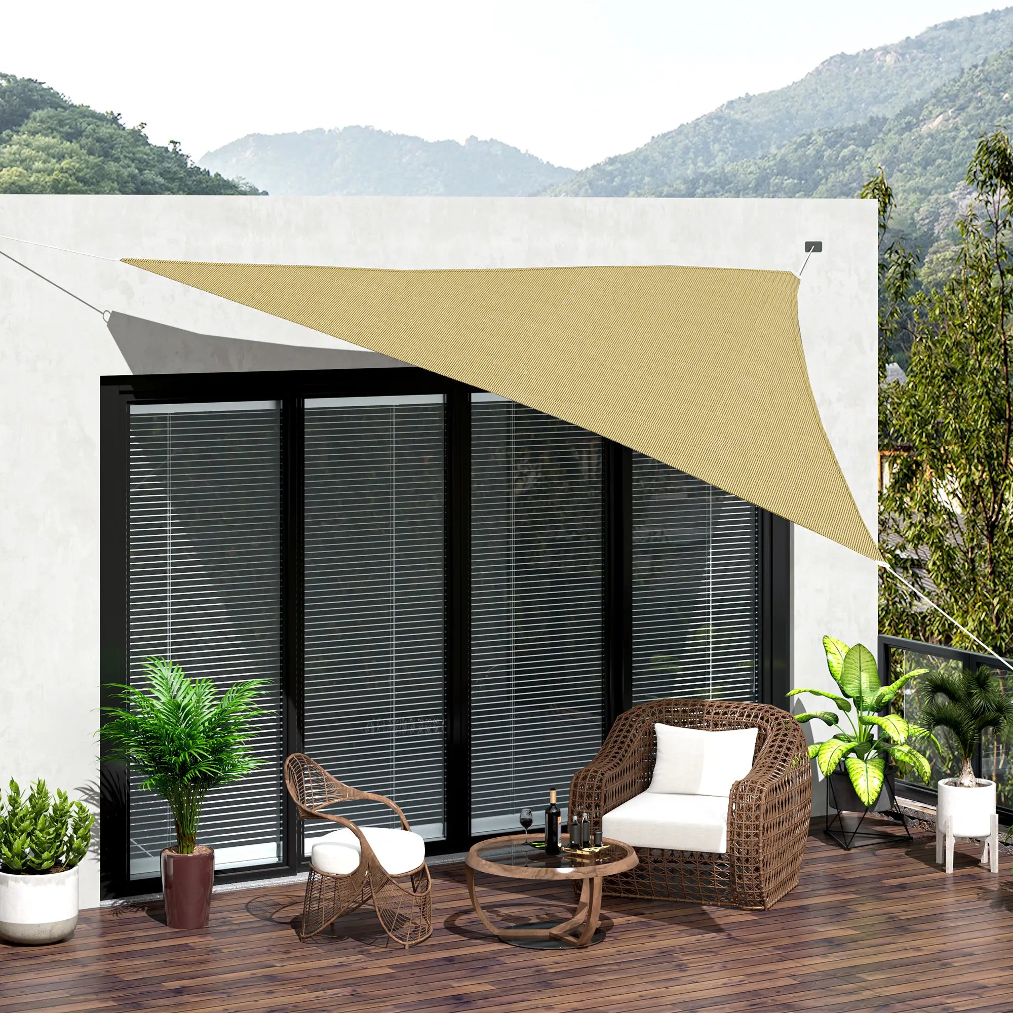 Triangle 10' X 10' X 10' Sun Shade Sail, UV Block Canopy For Patio Deck, Sand Shade Sails at Gallery Canada
