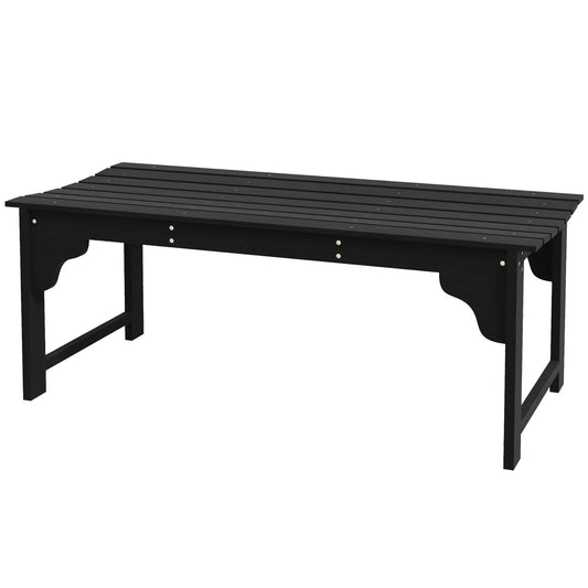 Wooden Garden Bench, Patio Double Park Bench, Black Outdoor Benches Black at Gallery Canada