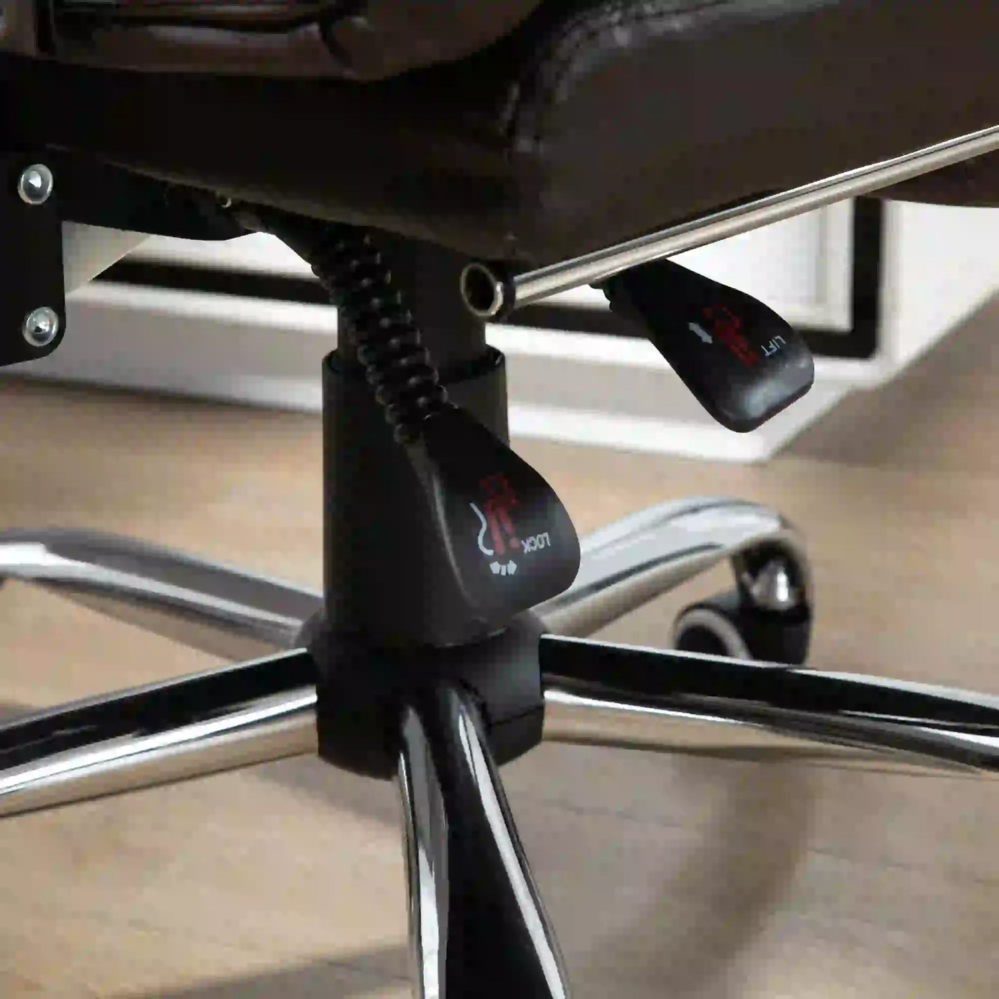 High Back Office Chair, PU Leather, Retractable Footrest, Padded Armrest, Coffee Executive & Manager Chairs at Gallery Canada