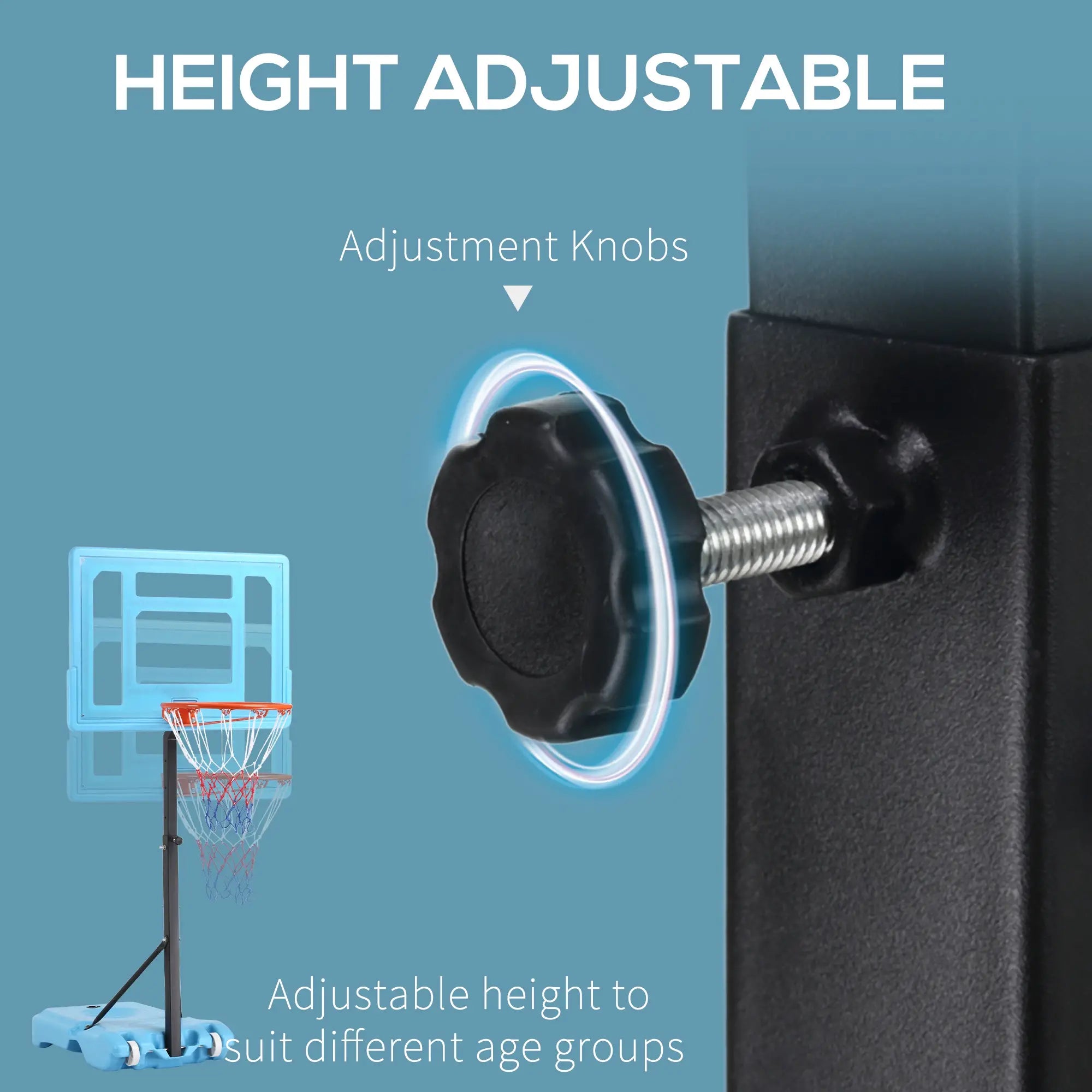 Adjustable Basketball Hoop Stand, 36.5