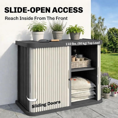 127 Gallon Outdoor Storage Cabinet, Grey Sheds at Gallery Canada