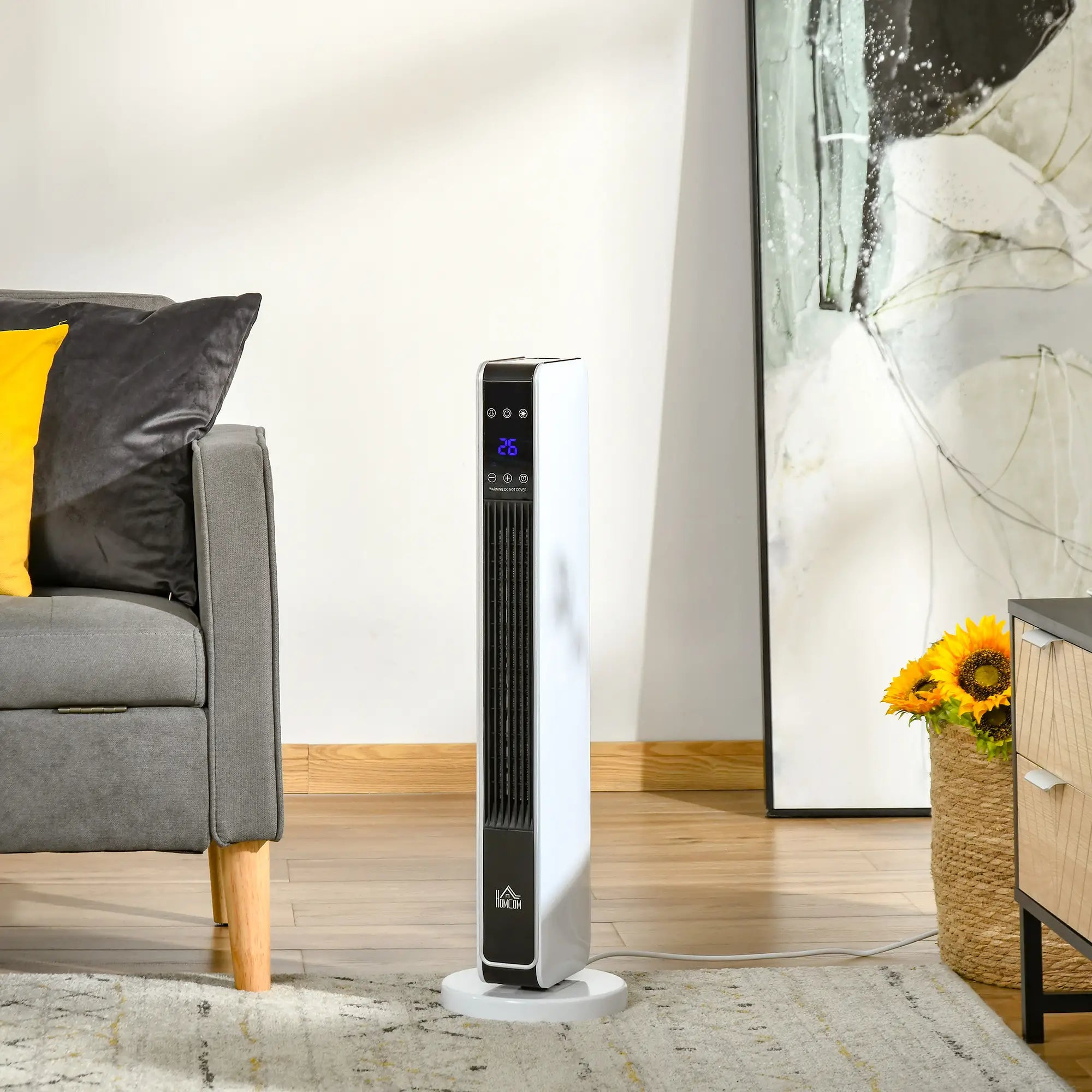 Ceramic Tower Heater, Oscillating, Remote, Timer, 750W/1500W Electric Tower Heaters at Gallery Canada