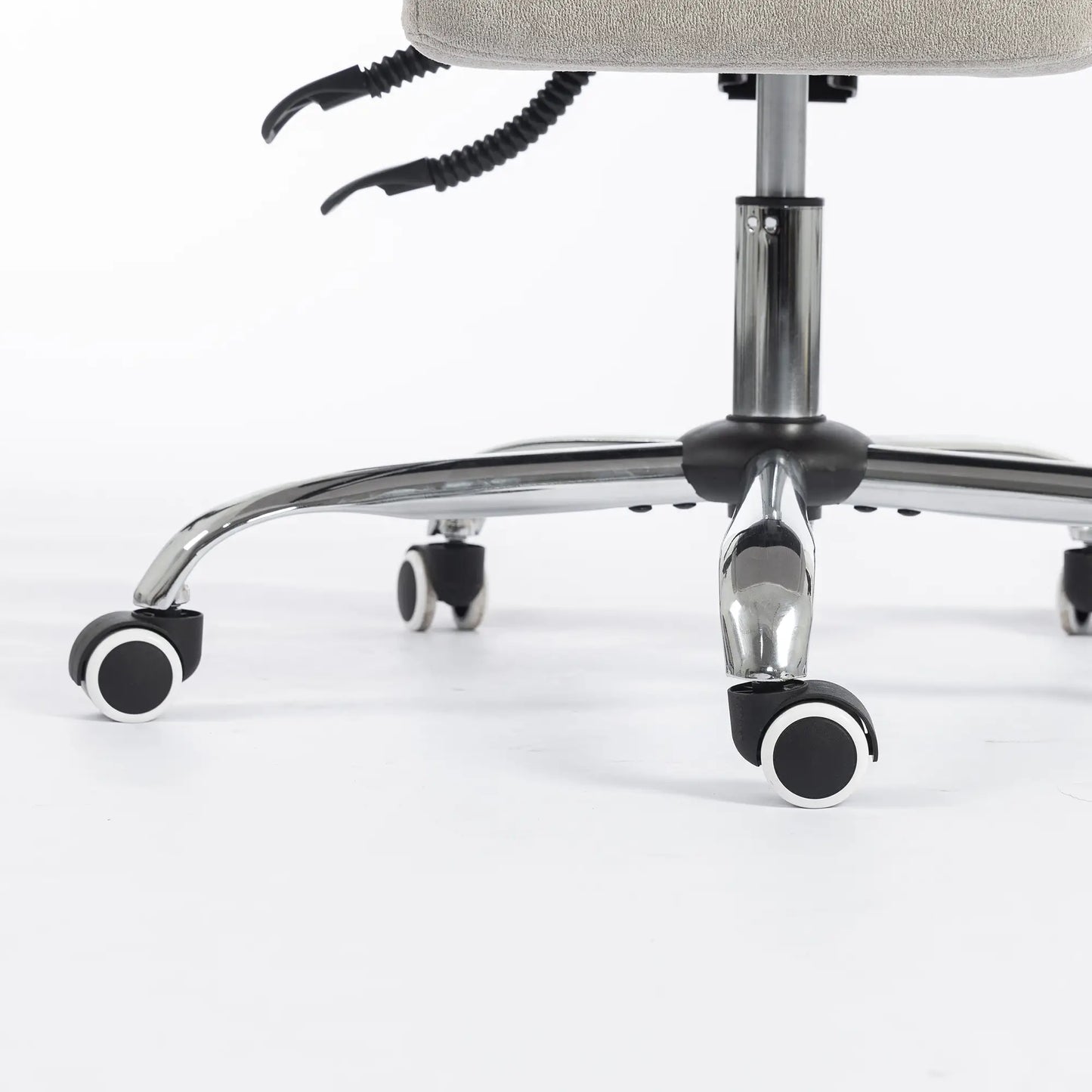 Criss Cross Chair with Wheels, Waterfall Armrests, Light Grey Task Chairs at Gallery Canada