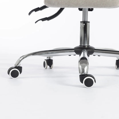 Criss Cross Chair with Wheels, Waterfall Armrests, Light Grey Task Chairs at Gallery Canada