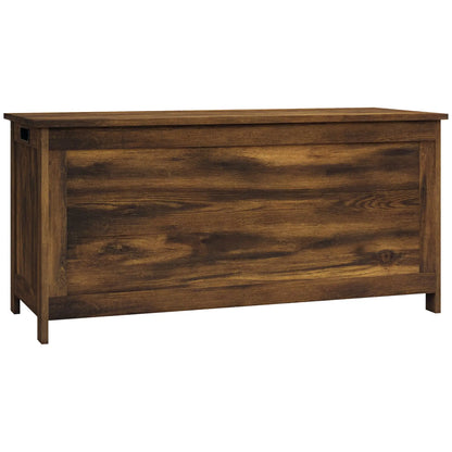 Modern Storage Trunk with Safety Hinges, Entryway Bench, Rustic Brown, Brown Storage Ottomans & Benches at Gallery Canada