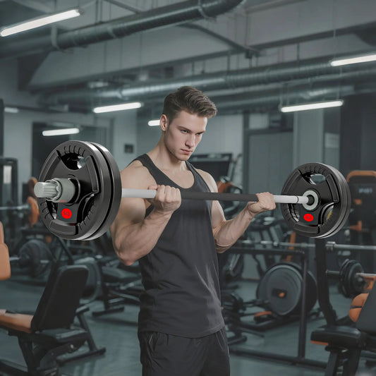Weight Plates Set, 2-Inch Barbell Weights, 4 x 11lbs Dumbbells & Barbells Black at Gallery Canada