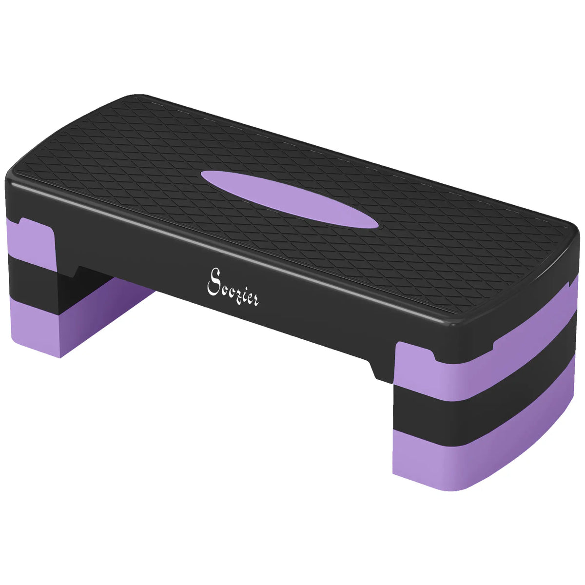 Aerobic Exercise Step Platform, 4"/6"/8" Adjustable Aerobic Stepper with Risers, Workout Stepper for Home Gym, Purple Aerobic Equipment Purple at Gallery Canada