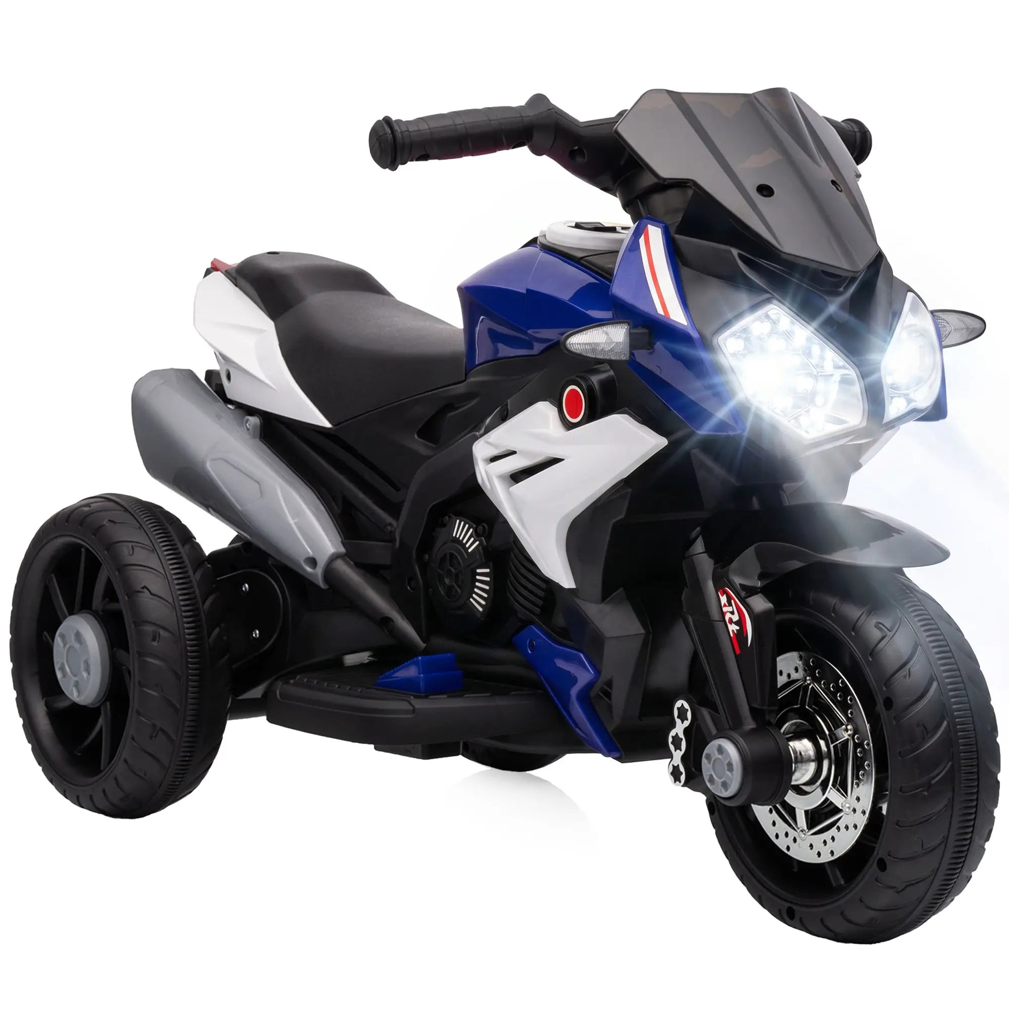 Kids Electric Motorcycle Ride-On Toy, 3 Wheels, Music, Horn, Lights, Blue Electric Motorcycles at Gallery Canada