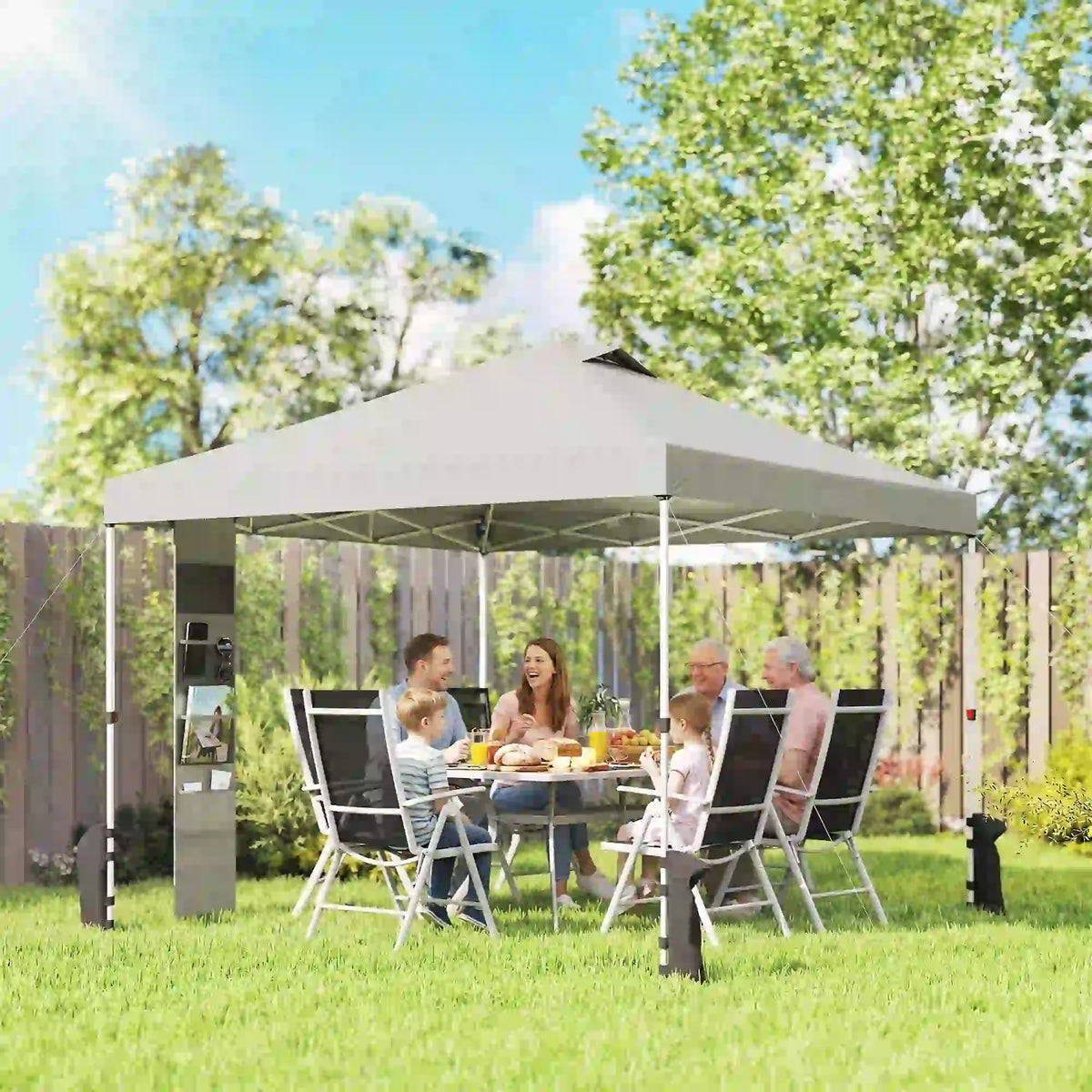 9.6 x 9.6 ft Pop Up Canopy Tent, UPF 50+, With Pockets, Sandbags, Wheeled Bag Pop Up Canopies at Gallery Canada