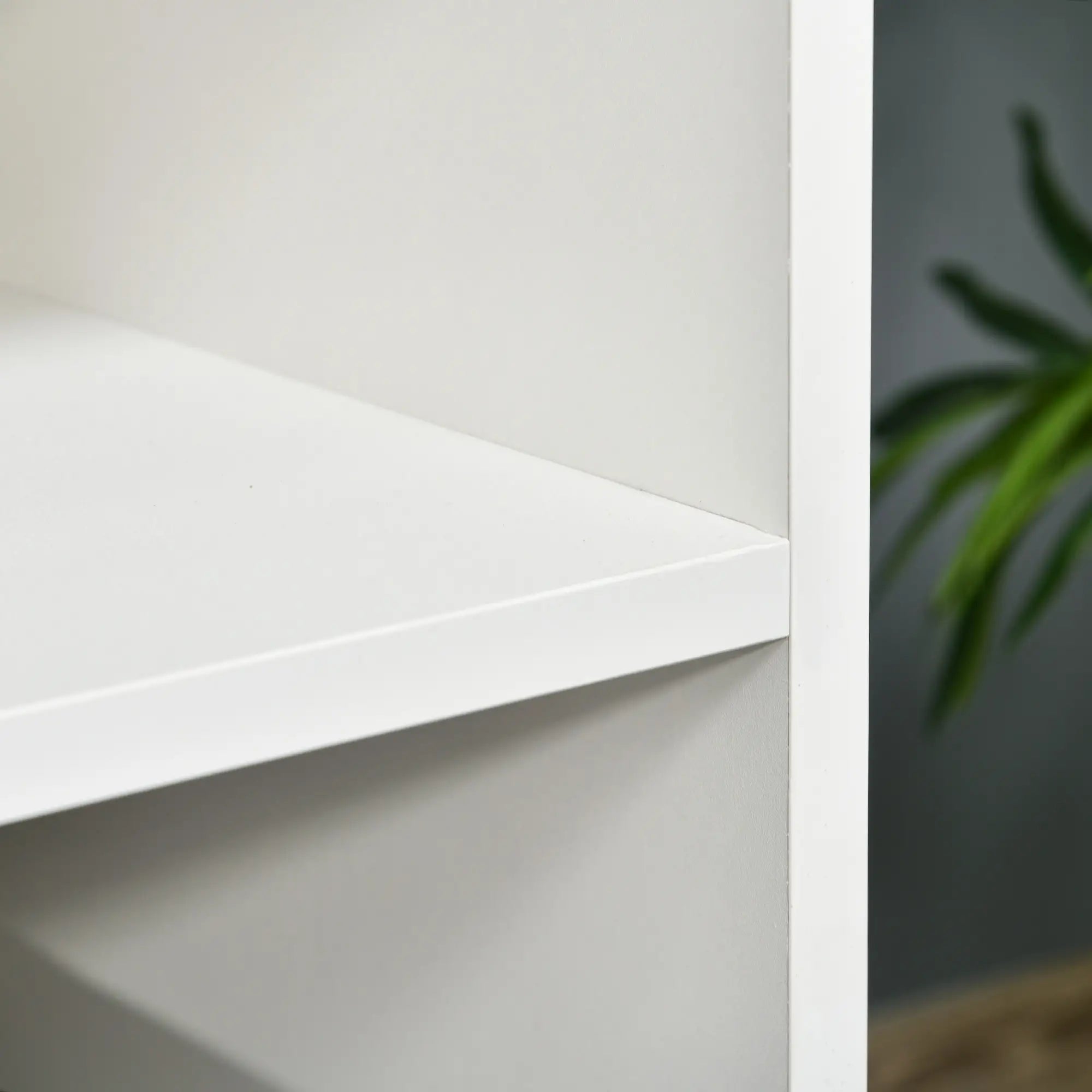 Modern TV Stand for 60 Inches, Storage Shelf, Cable Hole, White TV Stands at Gallery Canada