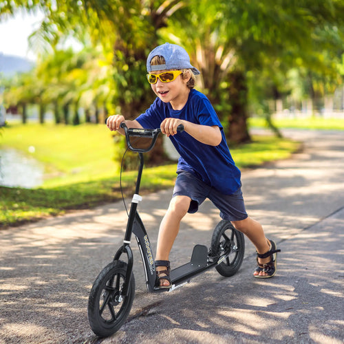Kids Scooter, Street Bike, 12'' Tire, 5-12 Years, Black