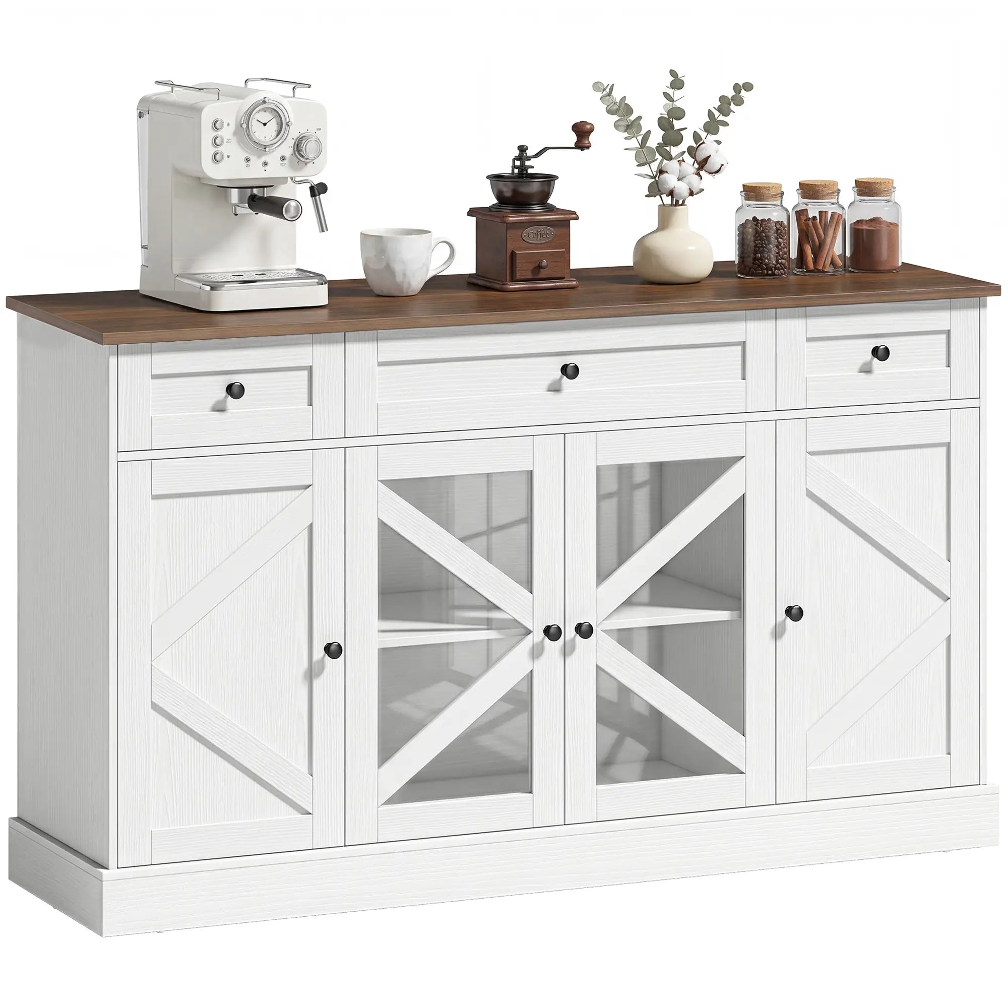 Farmhouse Sideboard Buffet Cabinet, 54