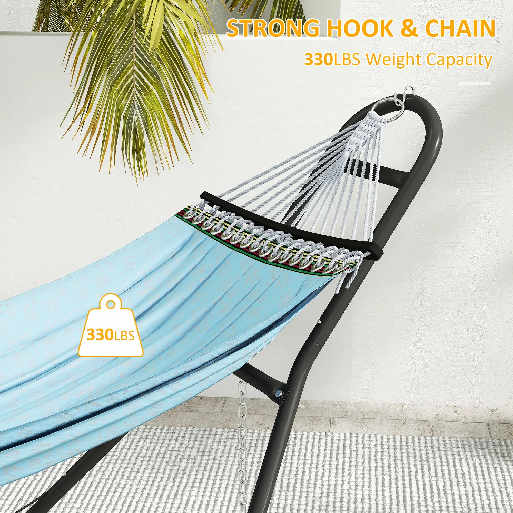 Steel Hammock Stand, Adjustable Height, 109.4