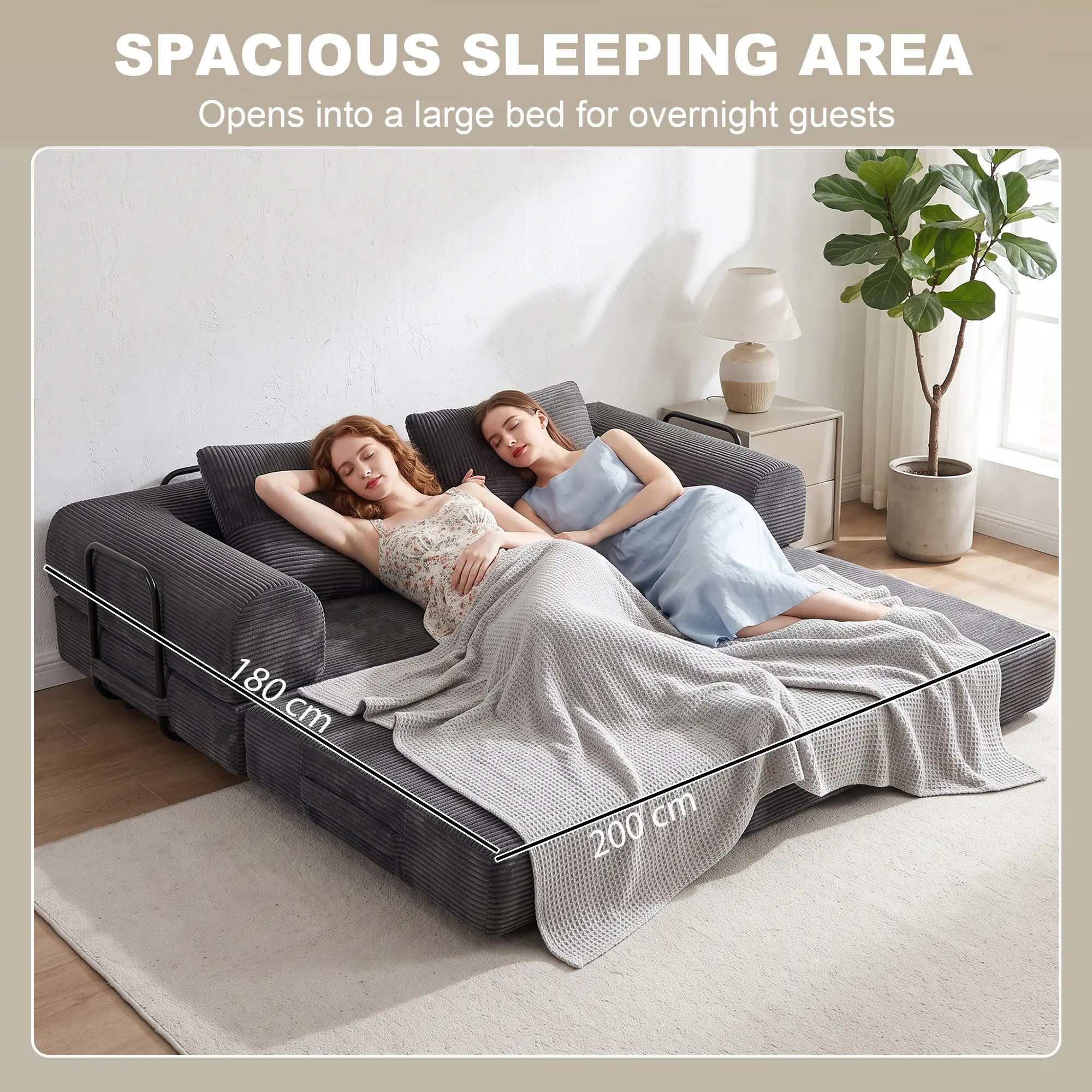 5-in-1 Convertible Sofa Bed, L-Shaped Loveseat, Dark Grey, Dark Grey Sofa Bed at Gallery Canada