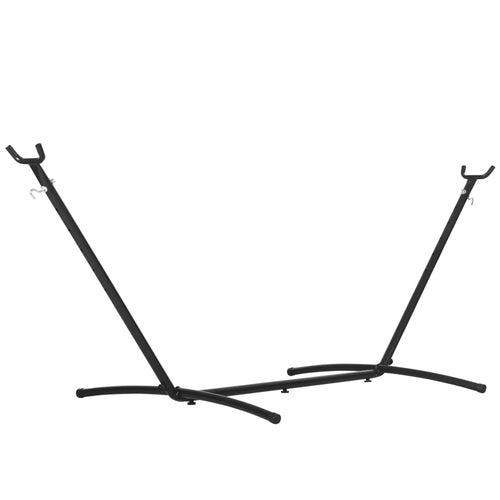 9.5'L Adjustable Hammock Stand, Heavy Duty Outdoor Metal Frame, Black