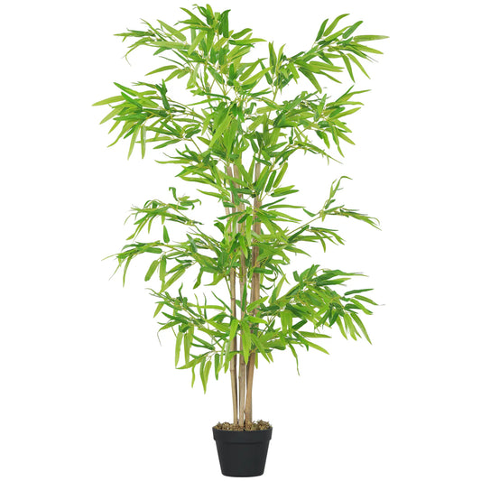 Artificial Bamboo Tree, 5ft, Realistic Leaf, Natural Trunk, Decorative Plant Artificial Trees Green at Gallery Canada