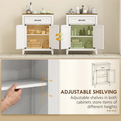 Farmhouse Bathroom Storage Cabinet with Barn Doors, White Freestanding Bathroom Cabinets at Gallery Canada