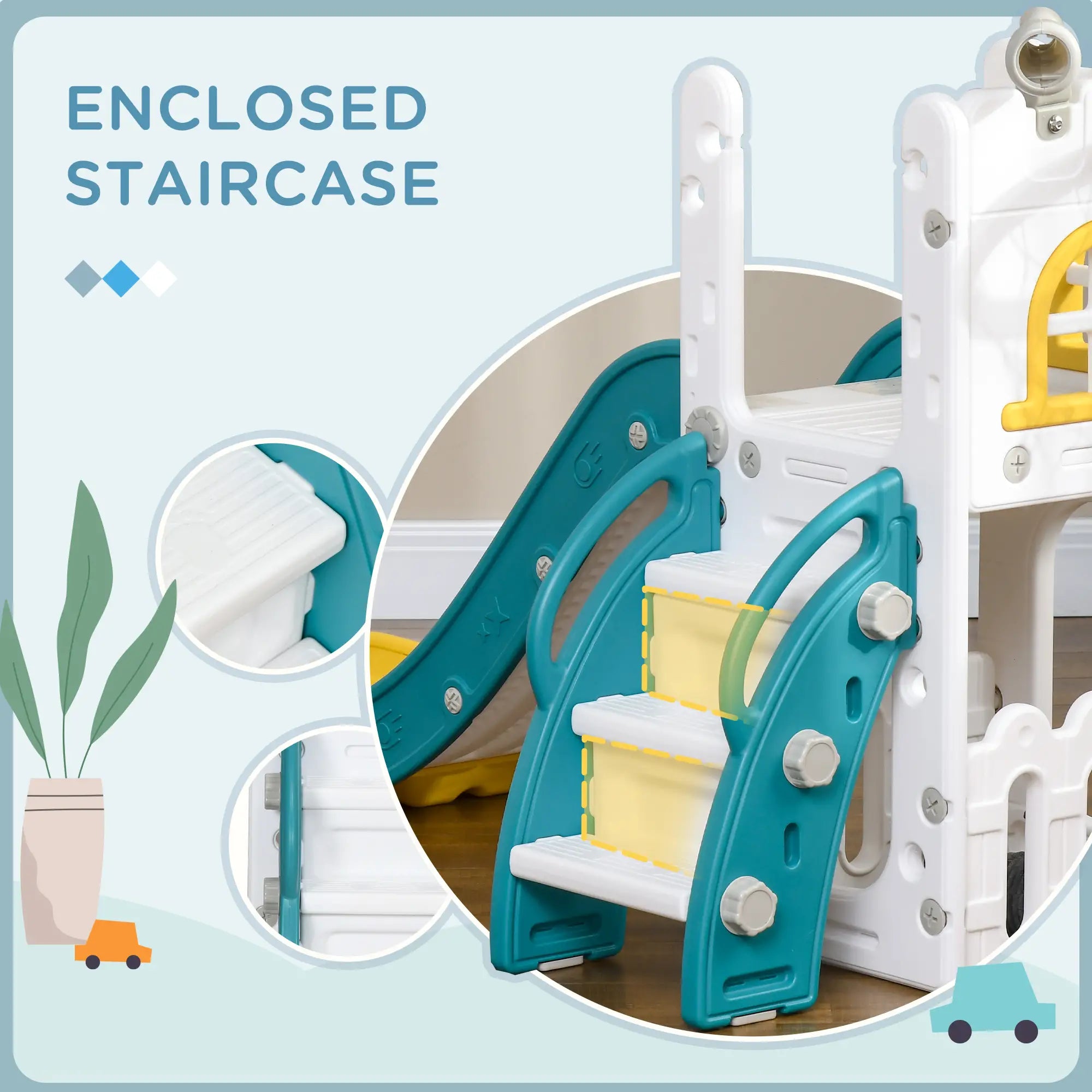 Toddler Slide, Basketball Hoop, Climber, Telescope, Storage Basket, 1-3 Years, Indoor, Yellow Gym Sets & Swings at Gallery Canada