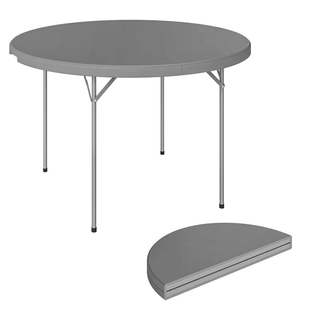 4ft Plastic Folding Picnic Table, Camping Table, Indoor Outdoor, Grey Picnic Tables & Camping Chairs at Gallery Canada