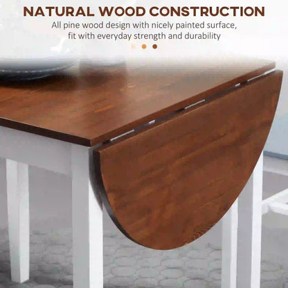 Solid Wood Drop Leaf Kitchen Table, Folding Dining Table, Brown Bar Tables & Dining Tables at Gallery Canada