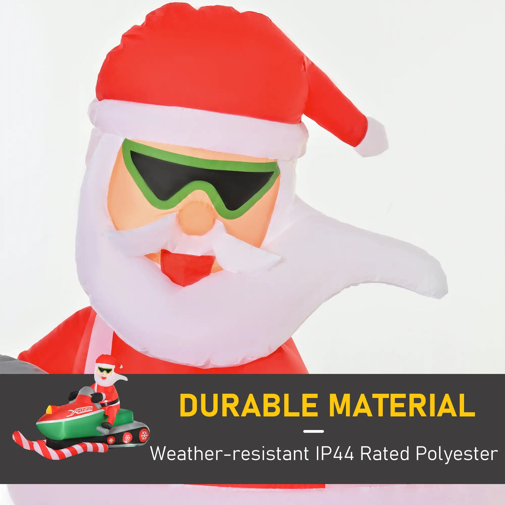 5.2ft Inflatable Santa Claus with Snowmobile, LED Lighted Christmas Inflatables at Gallery Canada
