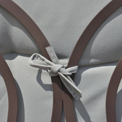 3-Person Steel Canopy Swing, Cushioned Seat, Light Grey Patio Swings with Stand at Gallery Canada