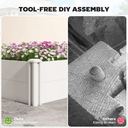 Modular Raised Garden Bed Kit, 2 x 2 x 1ft, White Raised Garden Beds at Gallery Canada