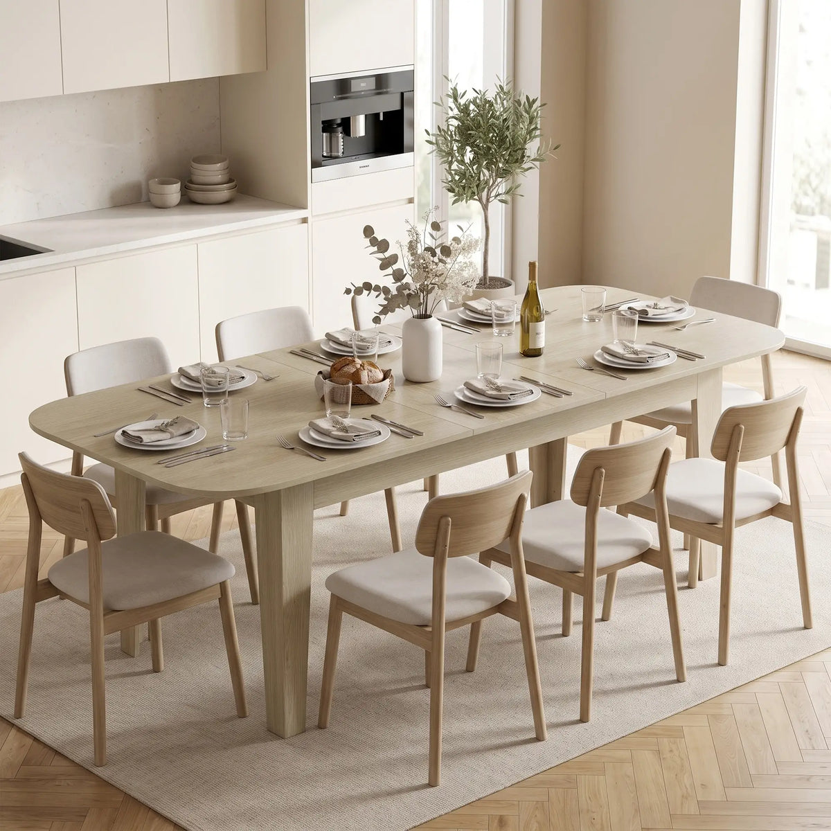 Extendable Oval Dining Table, 4-6, Oak Dining Tables at Gallery Canada